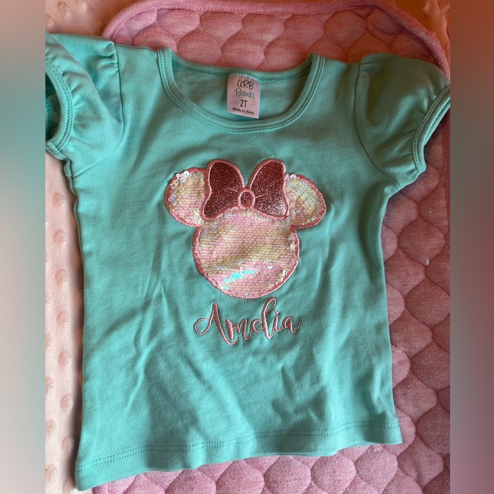Amelia sequin Disney shirt
